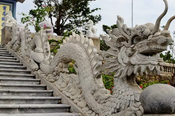Elaborate dragon railing!