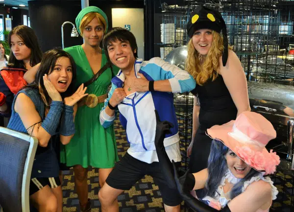 My friends and I with Haruka Nanase from Free!