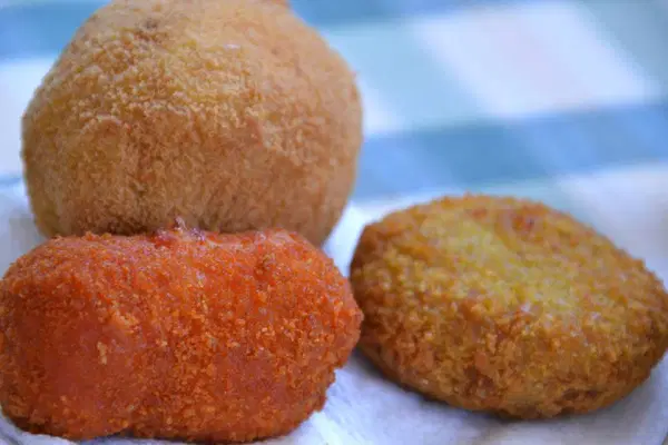 Italian fried cheese and fried meat!