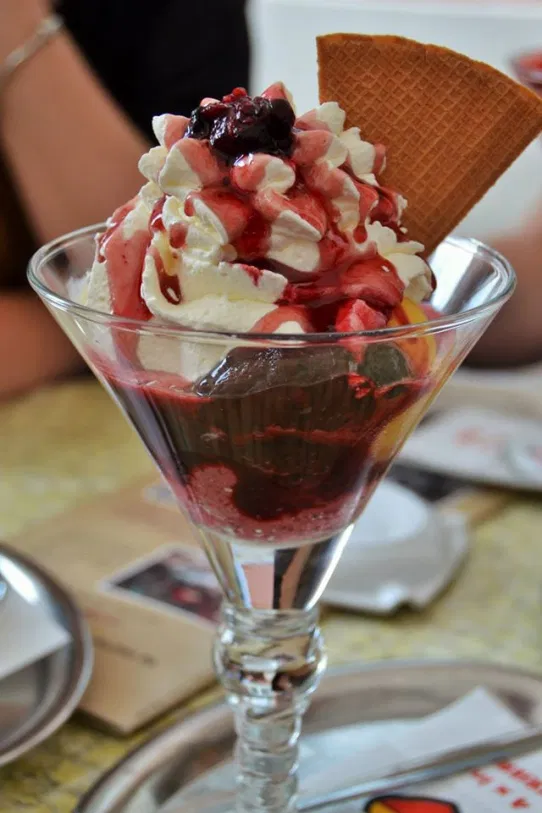 Italian gelato cafes are really popular in Germany!